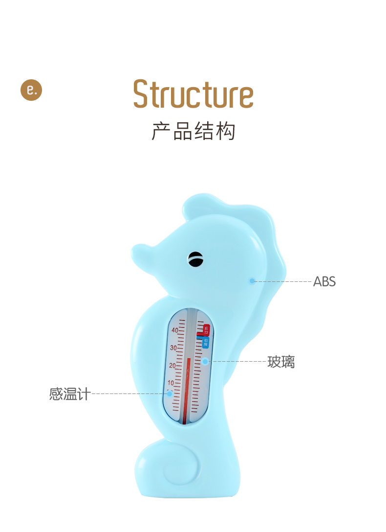 Infant bath water temperature thermometer